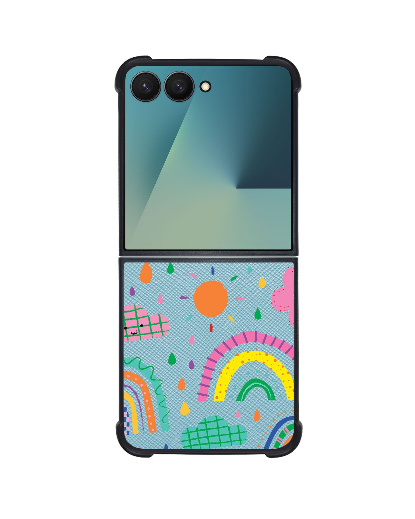 Android Flip / Fold Leather Grip - Rainbow