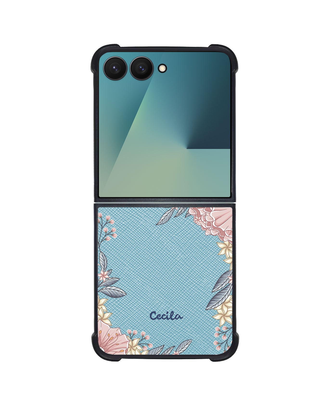 Android Flip / Fold Leather Grip - Pink Florals