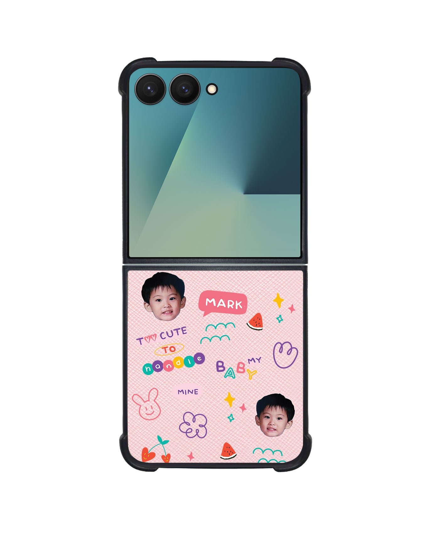 Android Flip / Fold Leather Grip - Face Grid