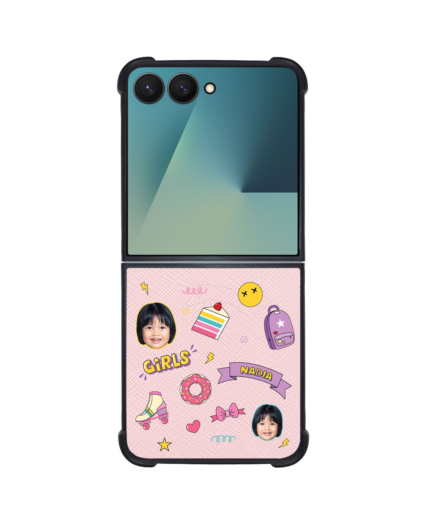 Android Flip / Fold Leather Grip - Face Grid Comic