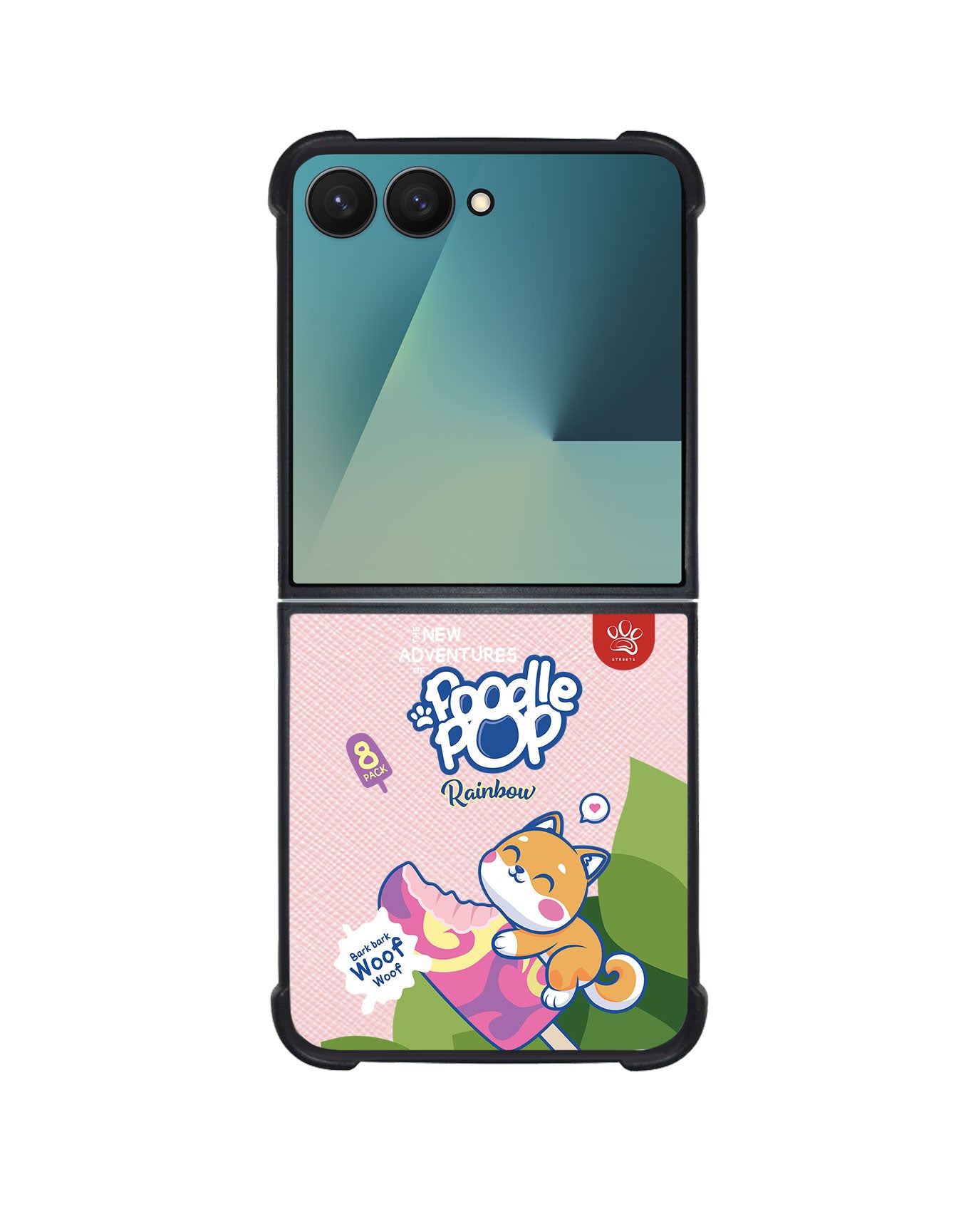 Android Flip / Fold Leather Grip - Poodle Pop
