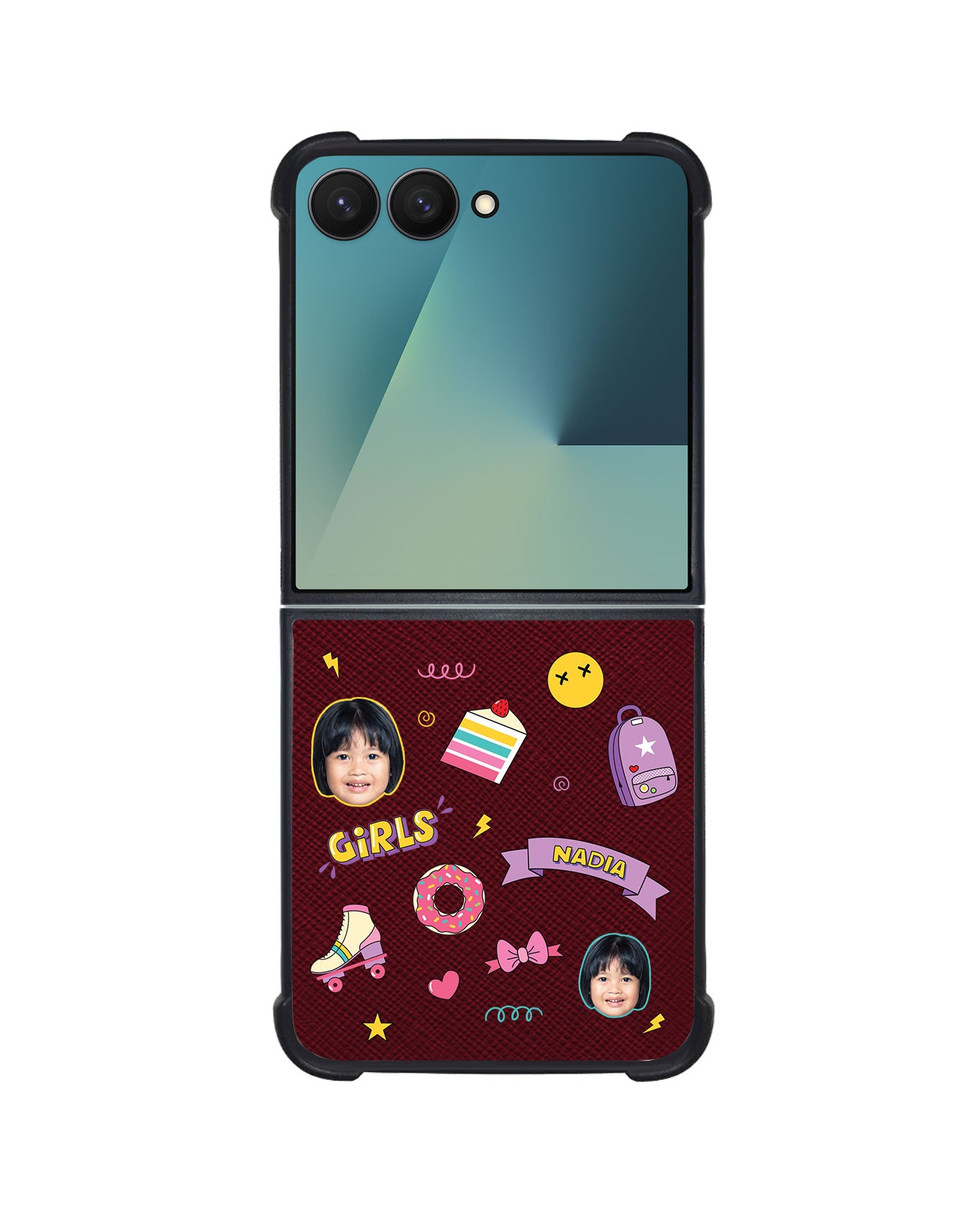 Android Flip / Fold Leather Grip - Face Grid Comic
