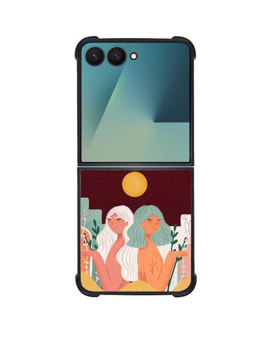 Android Flip / Fold Leather Grip - We're Beautiful