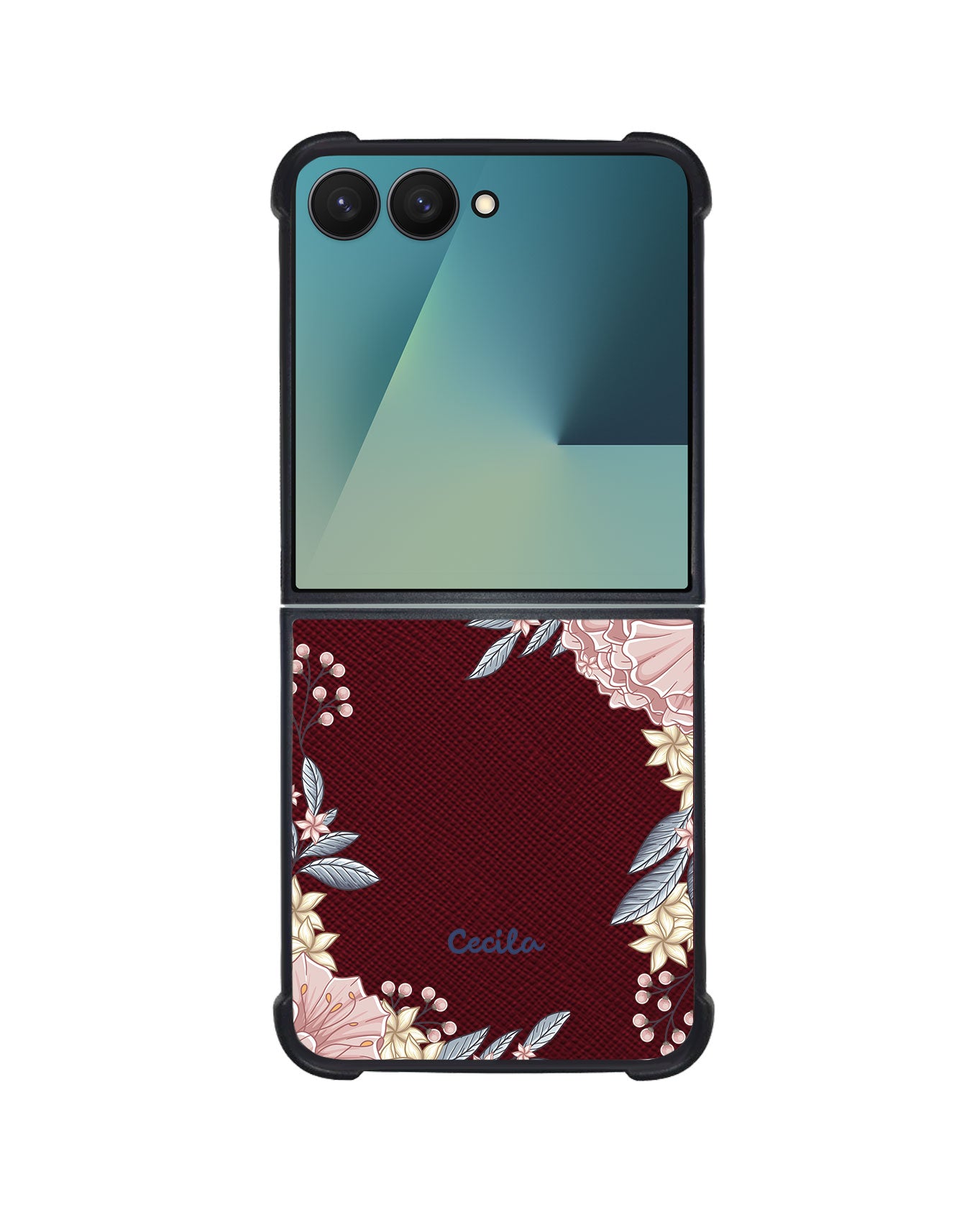Android Flip / Fold Leather Grip - Pink Florals