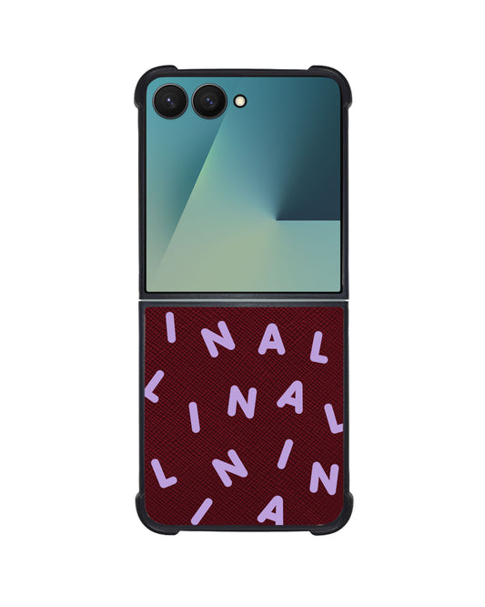 Android Flip / Fold Leather Grip - CUSTOM MONOGRAM 2.0 Lilac
