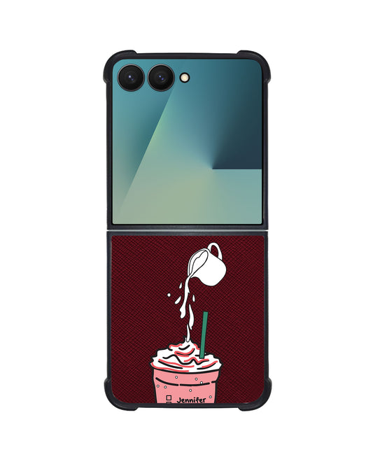 Android Flip / Fold Leather Grip - Raspberry Frappe