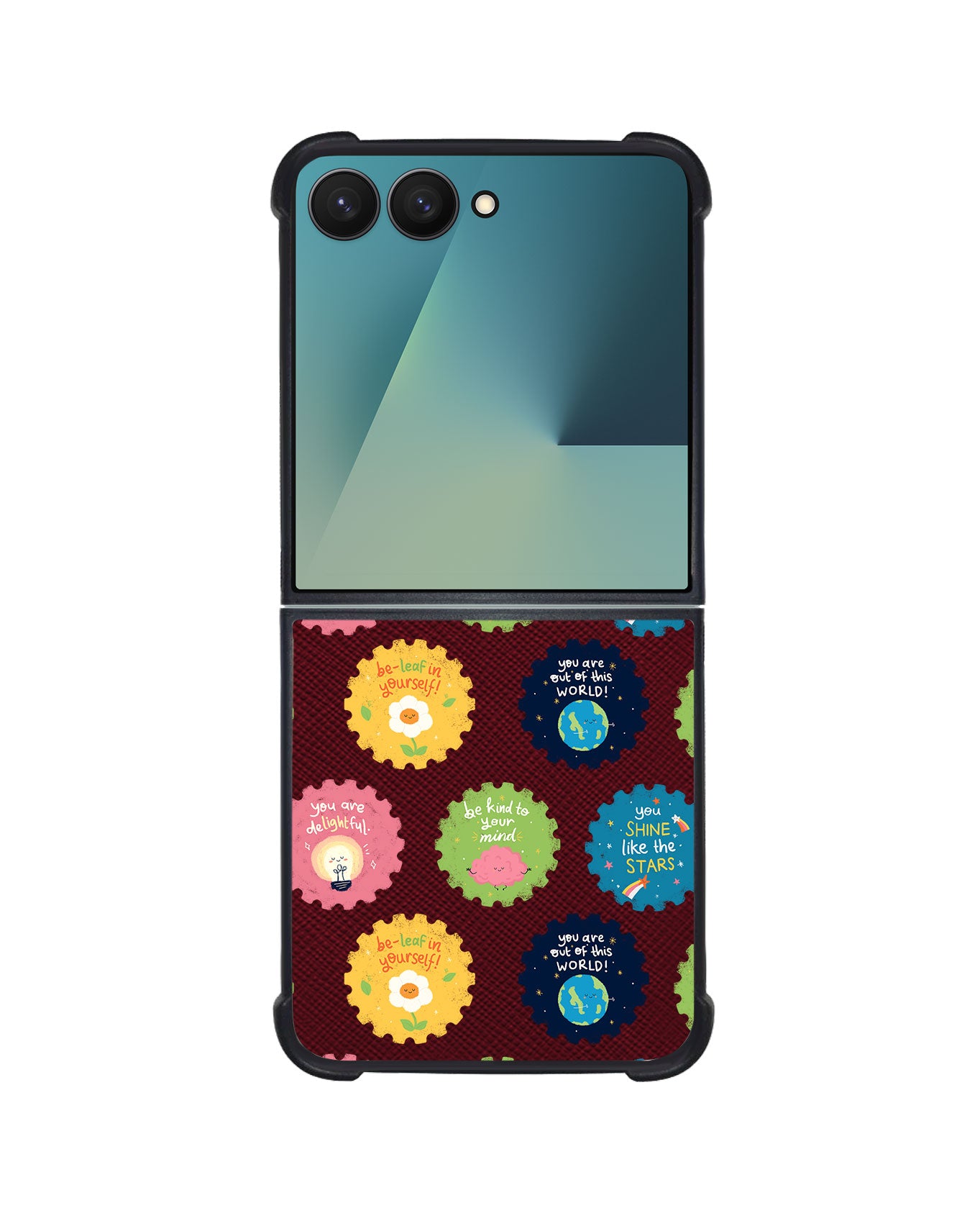 Android Flip / Fold Leather Grip - Quotes Stamps