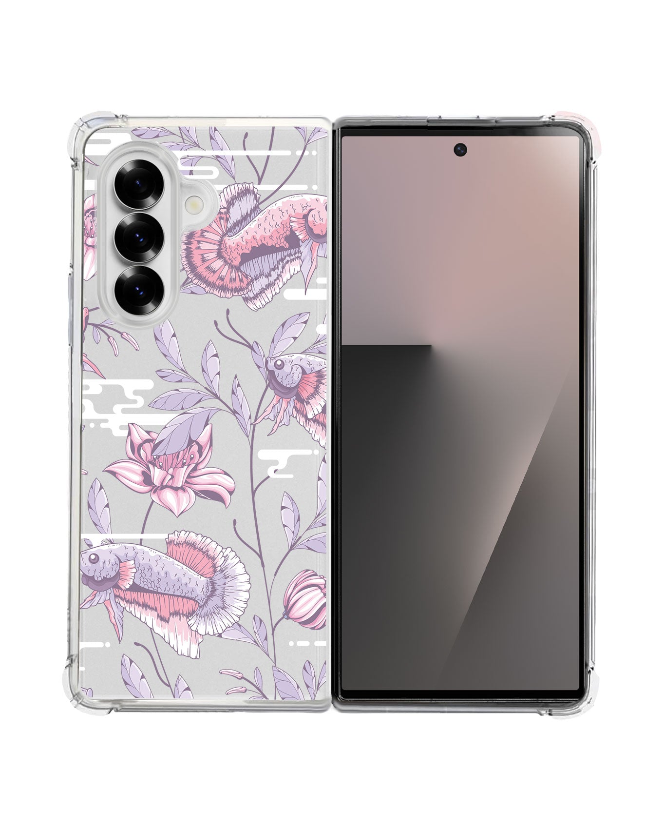 Android Flip / Fold Rearguard Hybrid - Fish & Floral 1.0