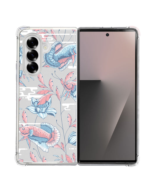 Android Flip / Fold Rearguard Hybrid - Fish & Floral 3.0
