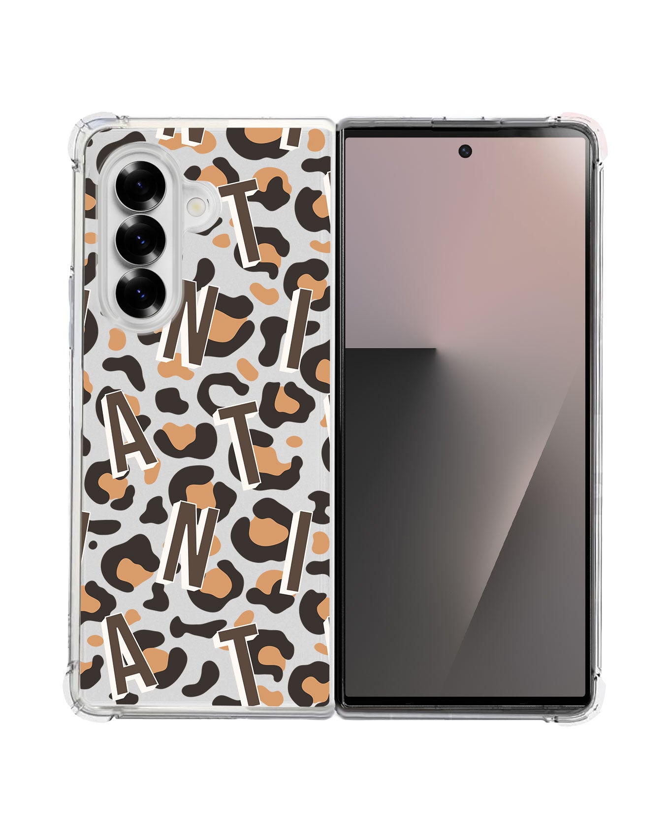 Android Flip / Fold Rearguard Hybrid - CUSTOM MONOGRAM 3.0 Leopard Monogram 2.0