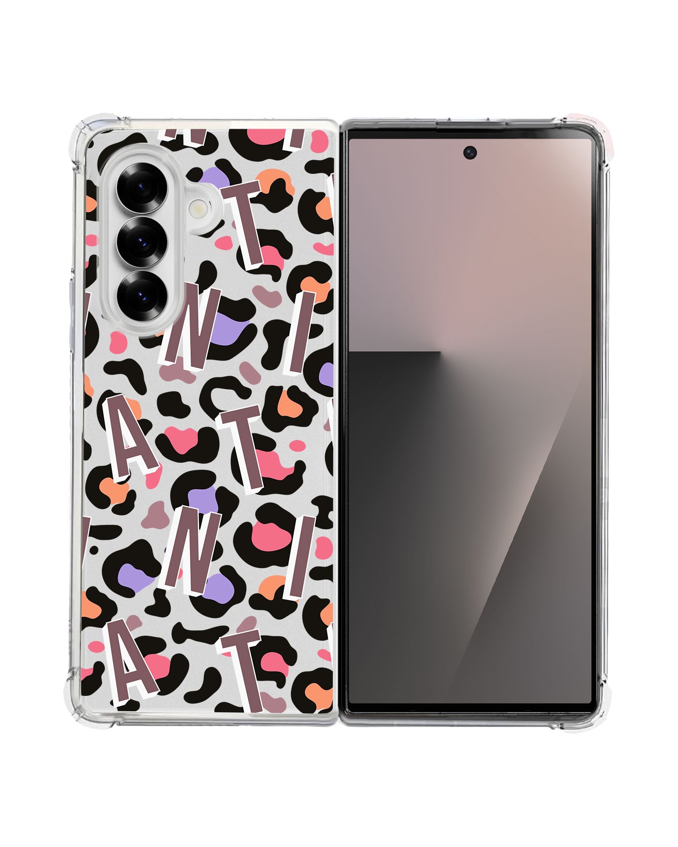 Android Flip / Fold Rearguard Hybrid - CUSTOM MONOGRAM 3.0 Leopard Monogram 5.0
