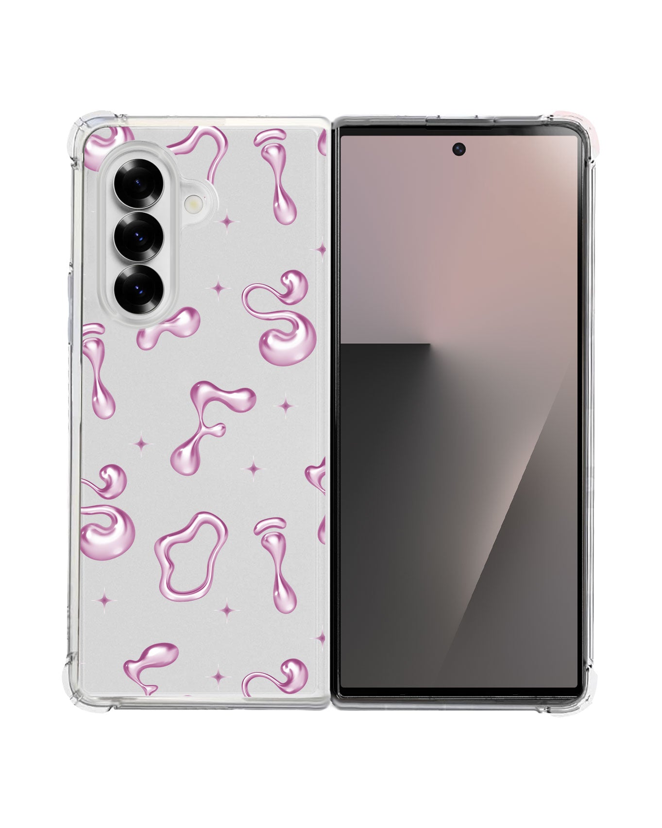 Android Flip / Fold Rearguard Hybrid - Pink Chrome Monogram