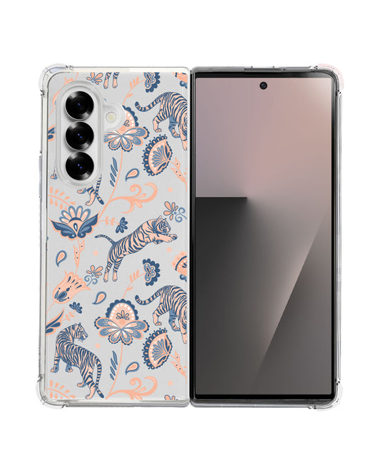 Android Flip / Fold Rearguard Hybrid - Tiger & Floral 5.0