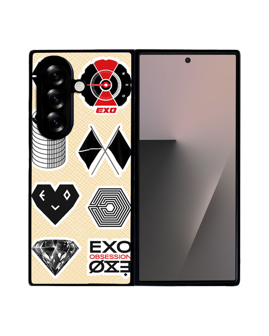 Android Flip / Fold Leather Grip - EXO Sticker Pack