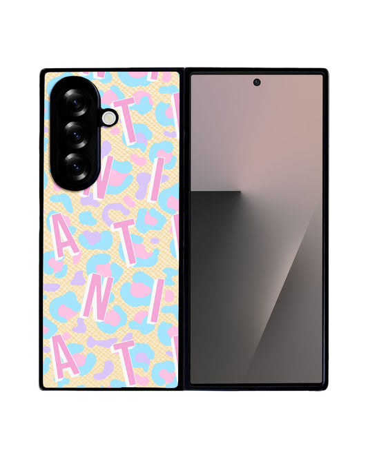 Android Flip / Fold Leather Grip - CUSTOM MONOGRAM 3.0 Leopard Monogram 6.0