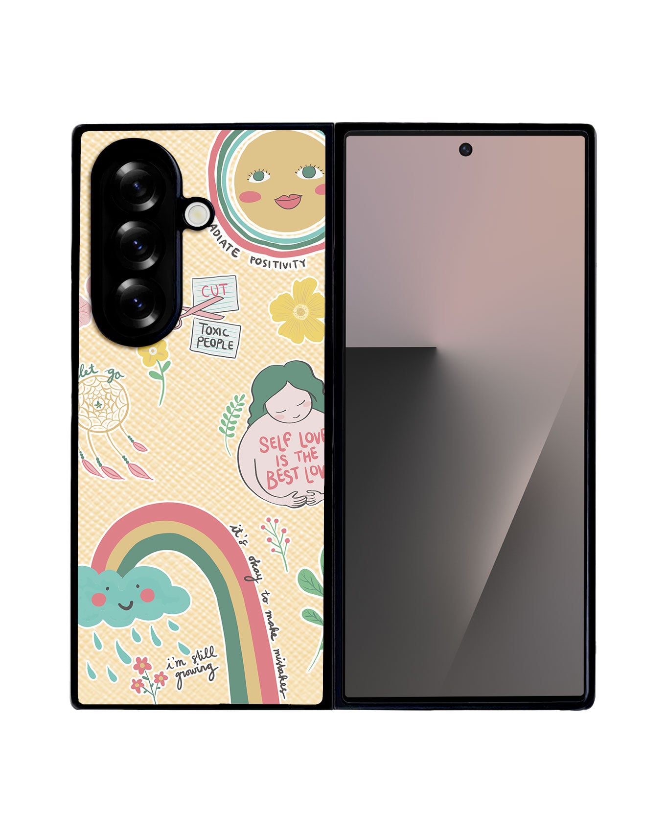Android Flip / Fold Leather Grip - Self Love