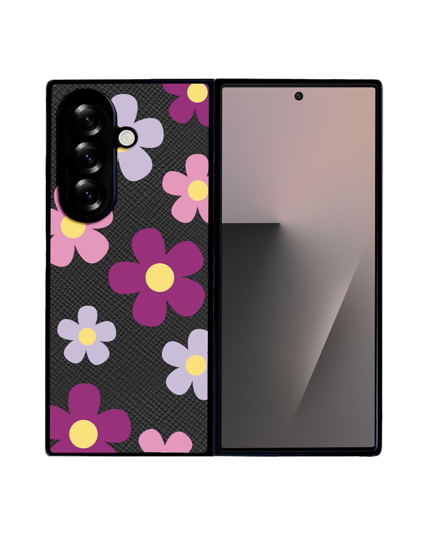 Android Flip / Fold Leather Grip - Daisy Paradise