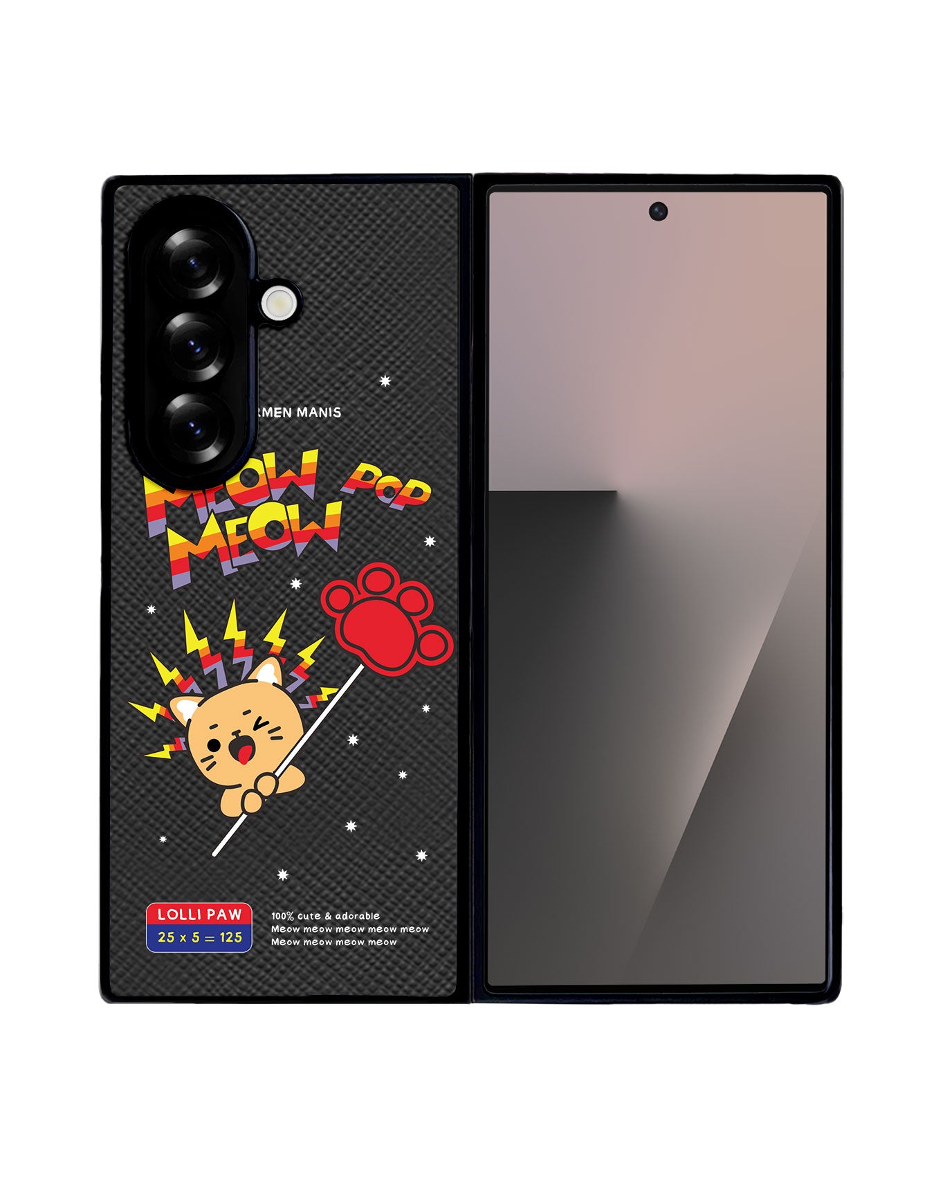 Android Flip / Fold Leather Grip - Meow Pop 2.0