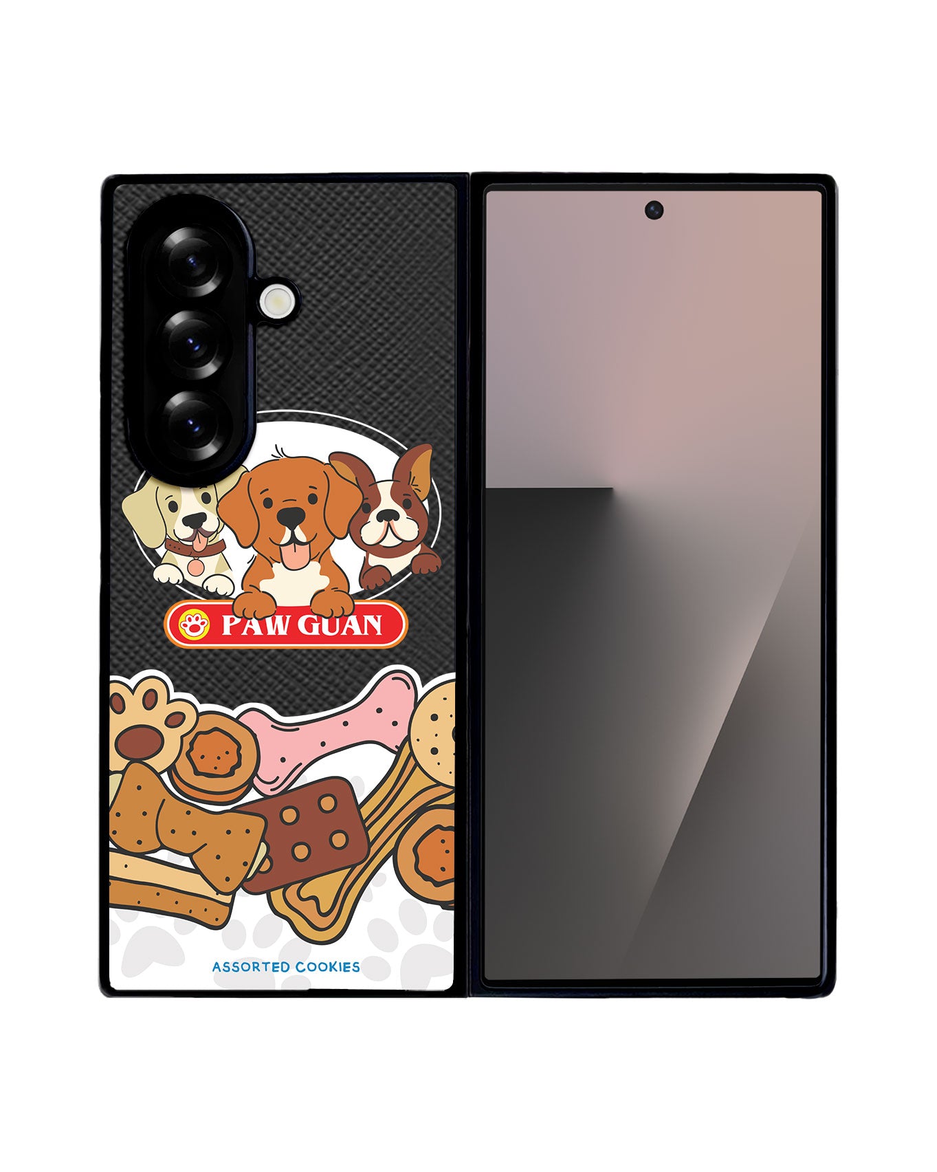 Android Flip / Fold Leather Grip - Pawguan Dog