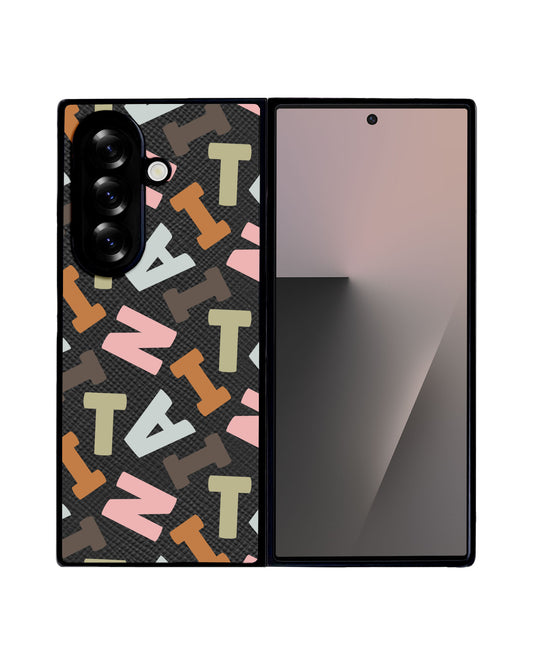 Android Flip / Fold Leather Grip - Scattered Monogram 4.0