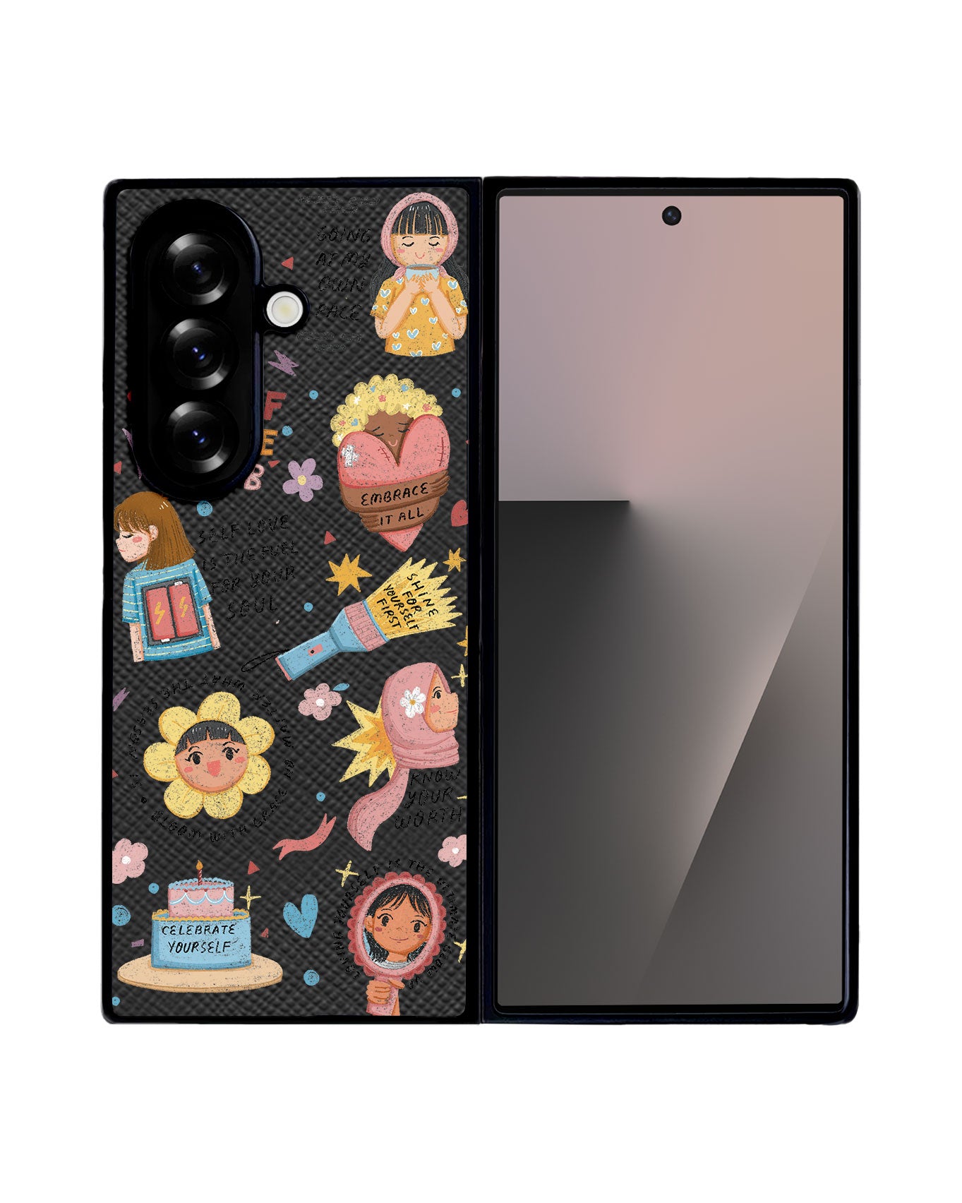 Android Flip / Fold Leather Grip - Self Love Club