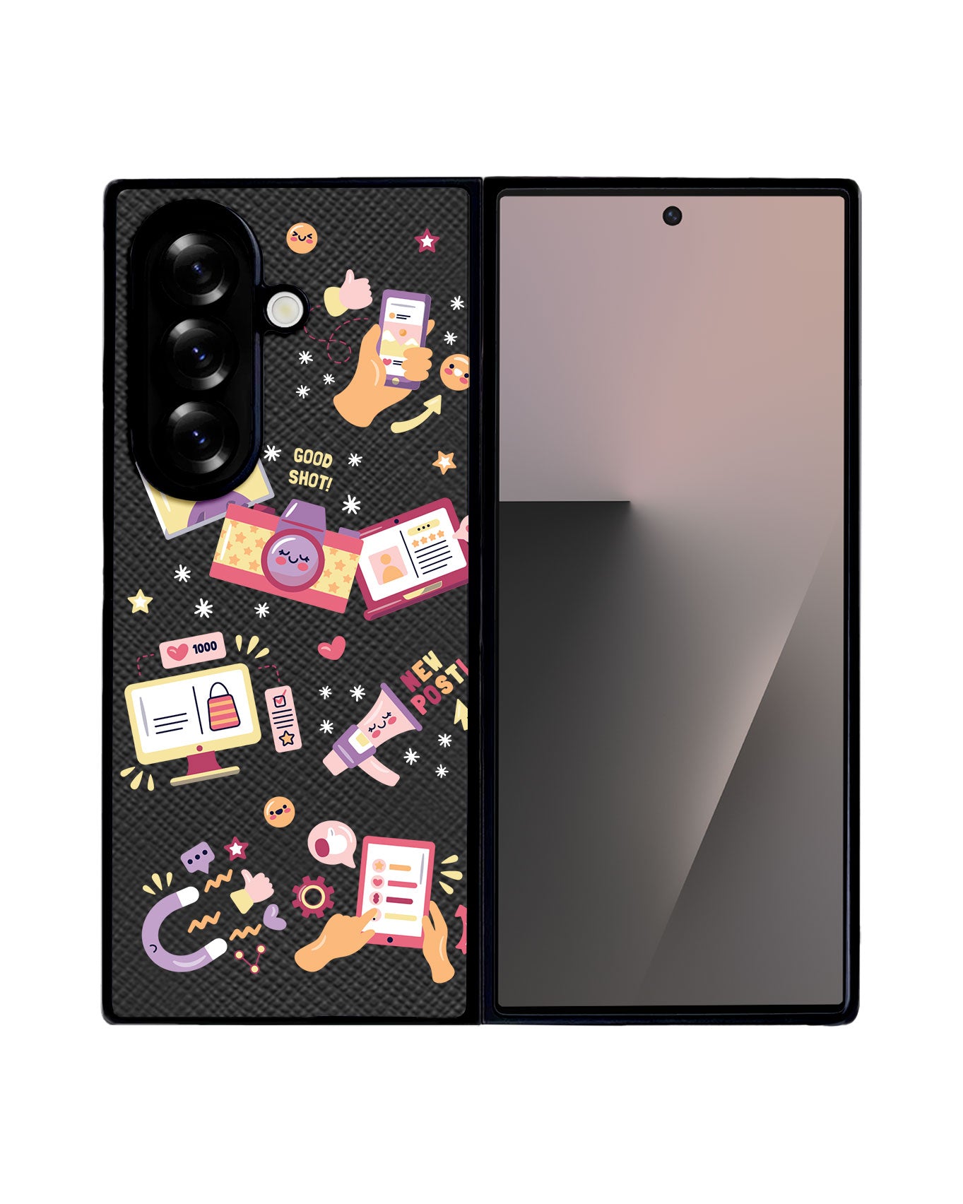 Android Flip / Fold Leather Grip - Conten Creator