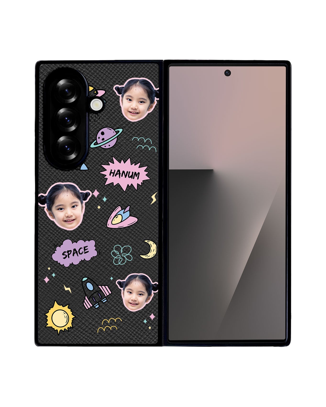 Android Flip / Fold Leather Grip - Face Grid Space