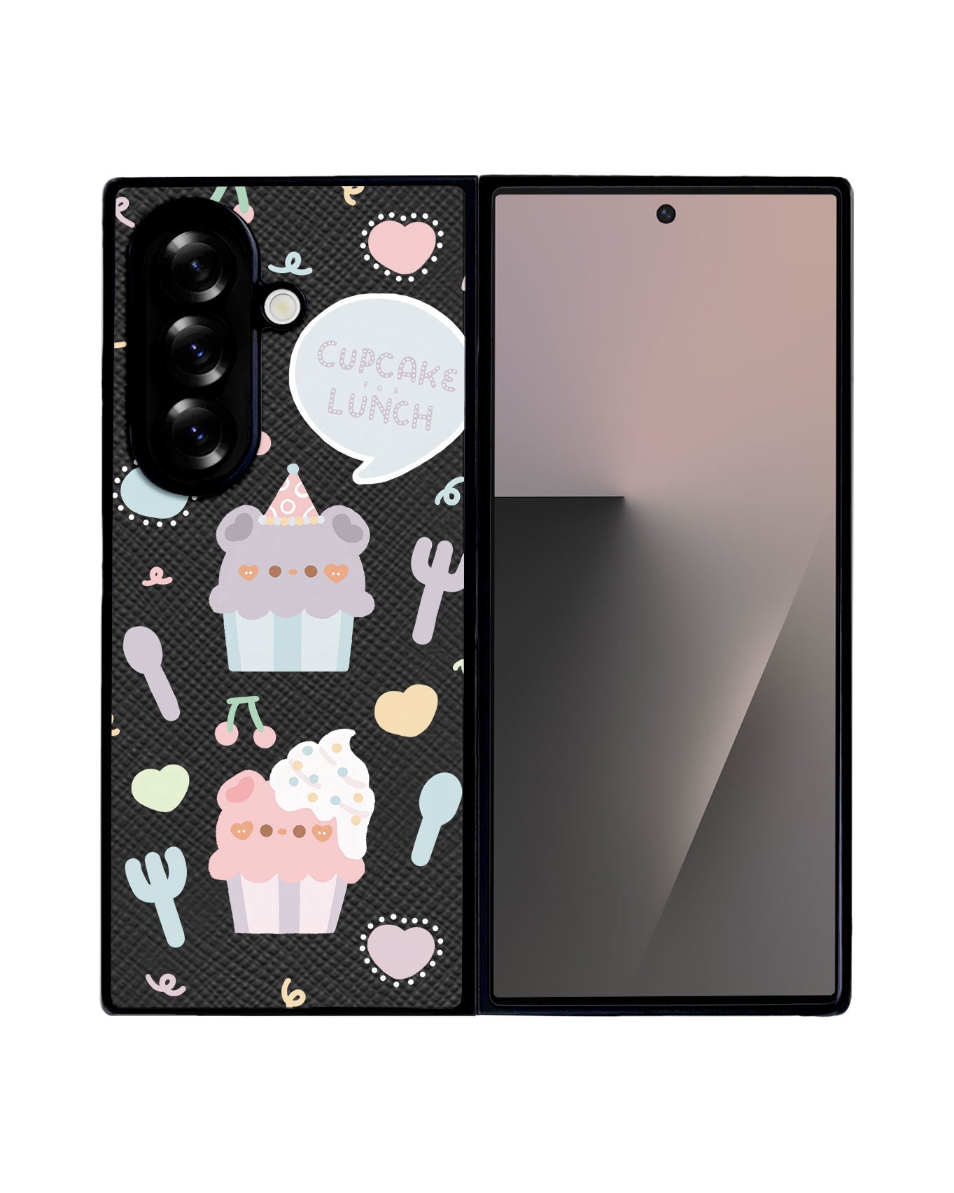 Android Flip / Fold Leather Grip - Cupcake