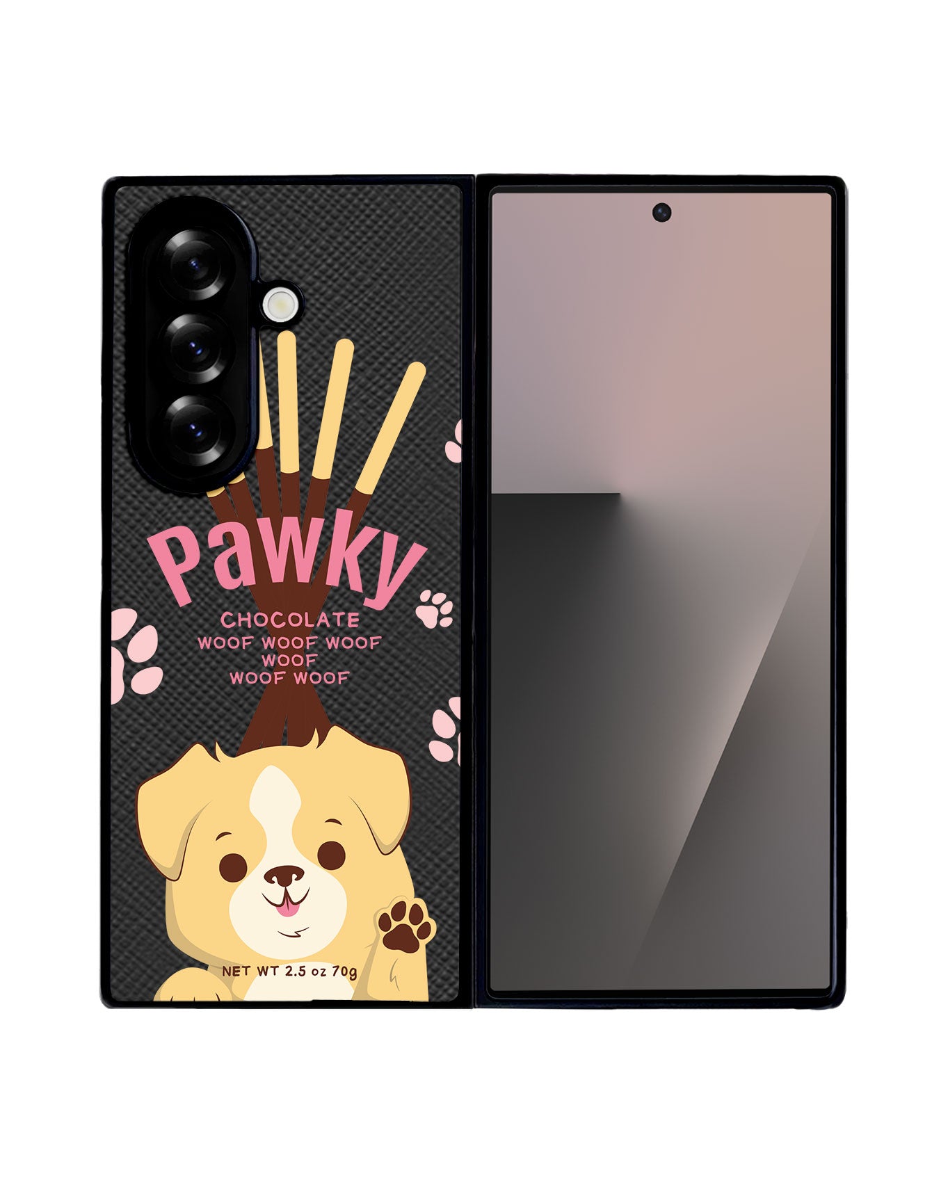 Android Flip / Fold Leather Grip - Pawky Dog
