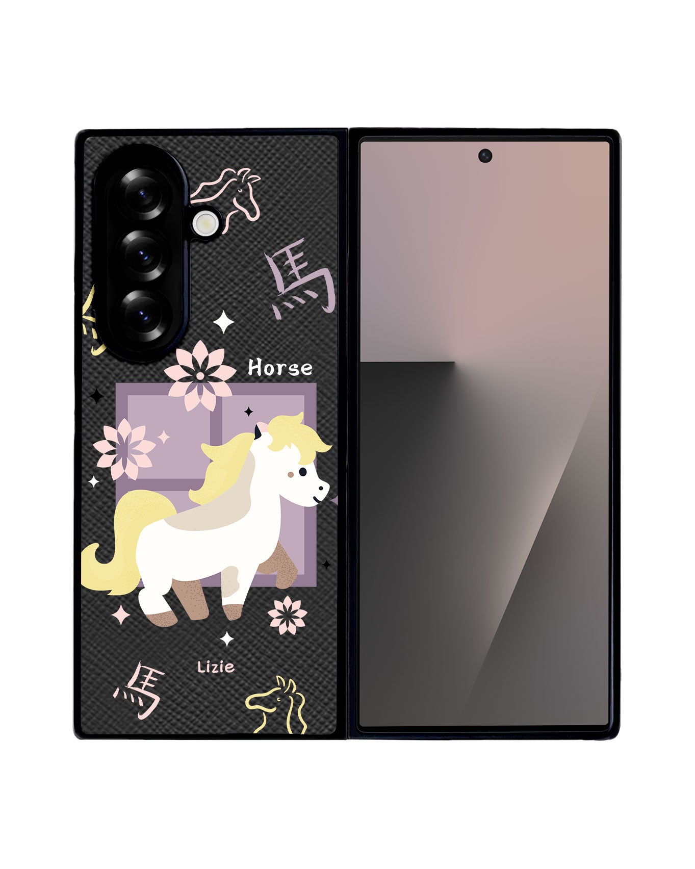 Android Flip / Fold Leather Grip - Horse (Chinese Zodiac / Shio)
