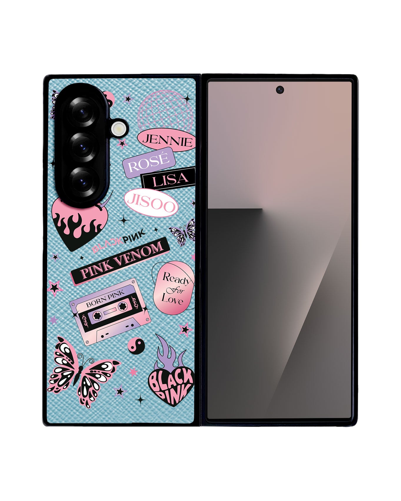 Android Flip / Fold Leather Grip - Blacpink Born Pink