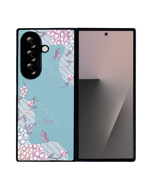 Android Flip / Fold Leather Grip - Batik Floral