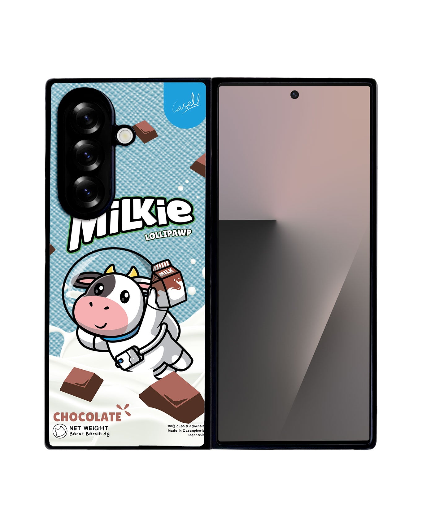 Android Flip / Fold Leather Grip - Milkie