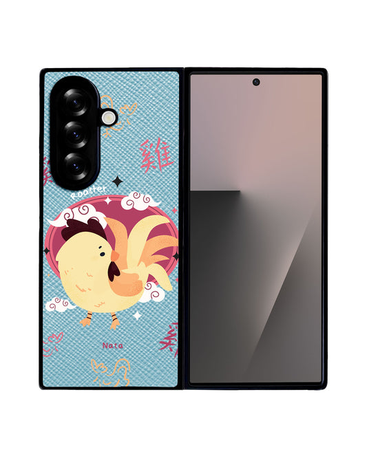 Android Flip / Fold Leather Grip - Rooster (Chinese Zodiac / Shio)