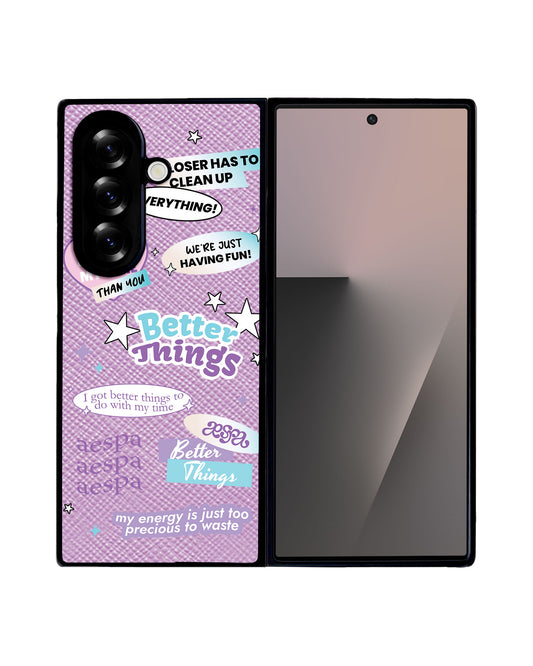 Android Flip / Fold Leather Grip - Aespa Better Things