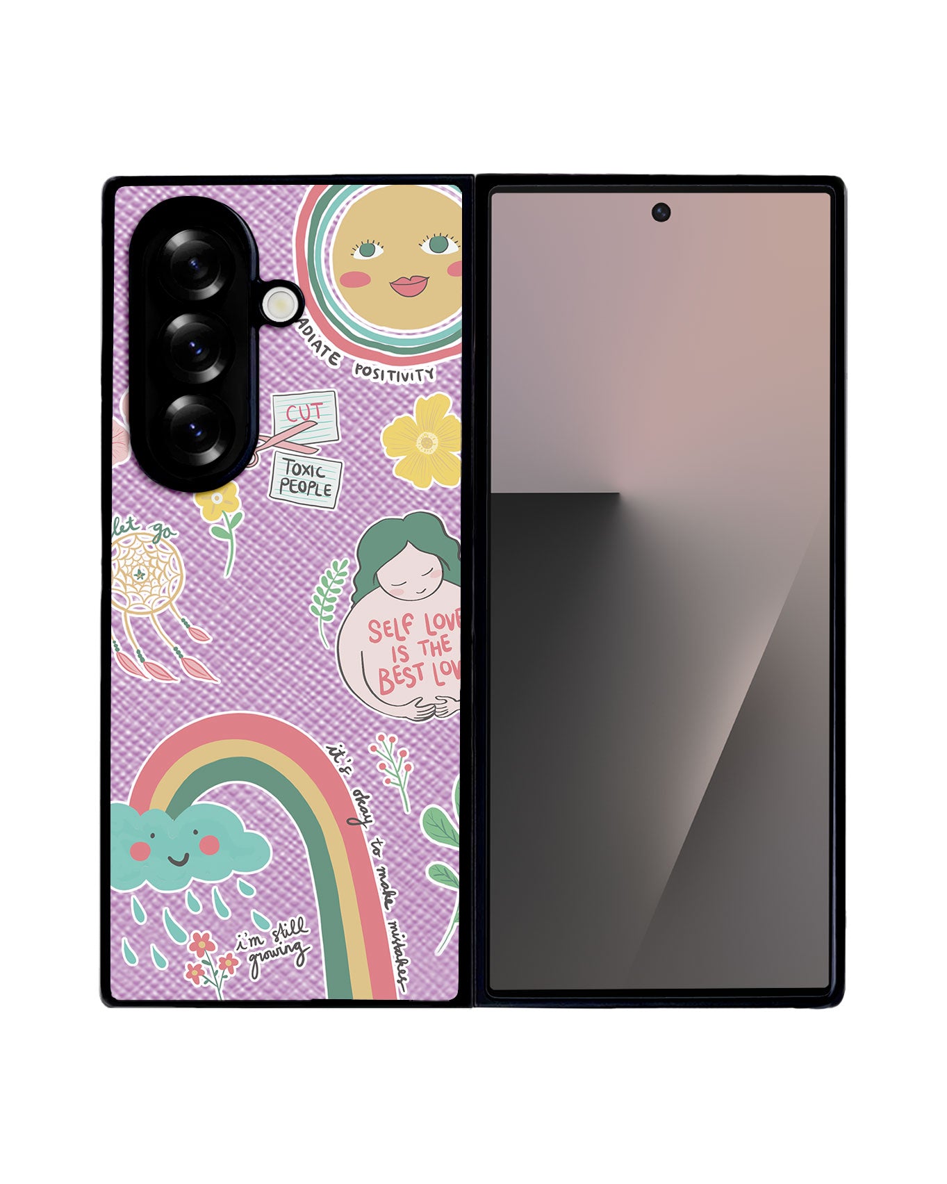 Android Flip / Fold Leather Grip - Self Love