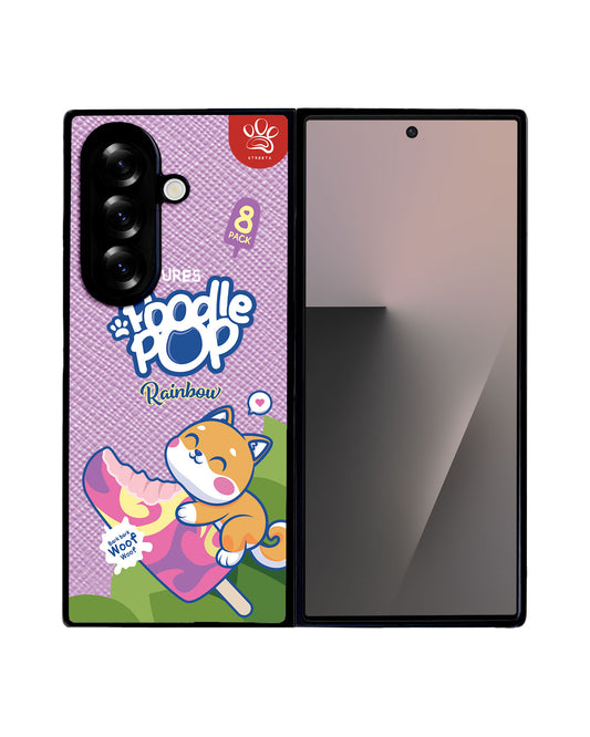 Android Flip / Fold Leather Grip - Poodle Pop