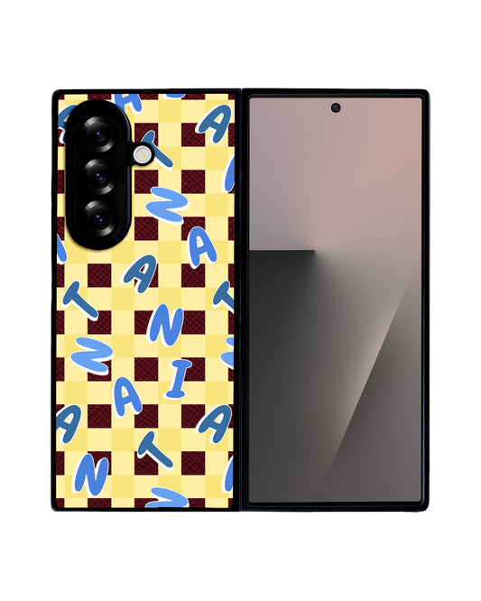 Android Flip / Fold Leather Grip - CUSTOM MONOGRAM 3.0 Checkered 3.0