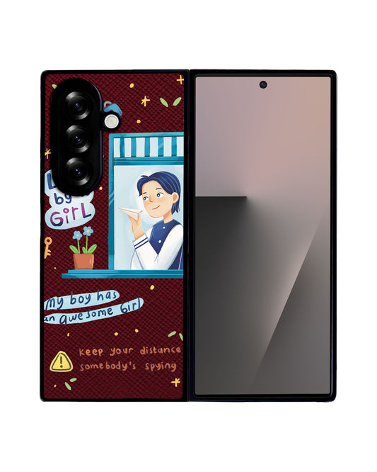 Android Flip / Fold Leather Grip - Crush Boy (Couple Case)