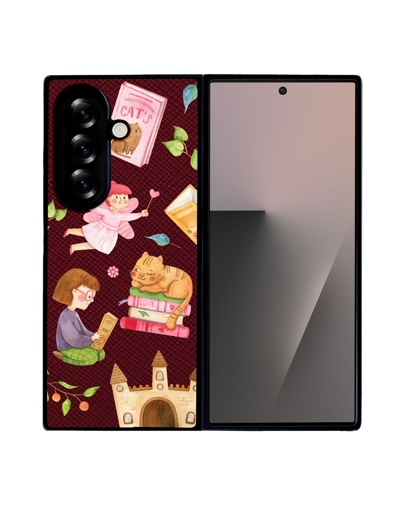 Android Flip / Fold Leather Grip - Fairy Cat