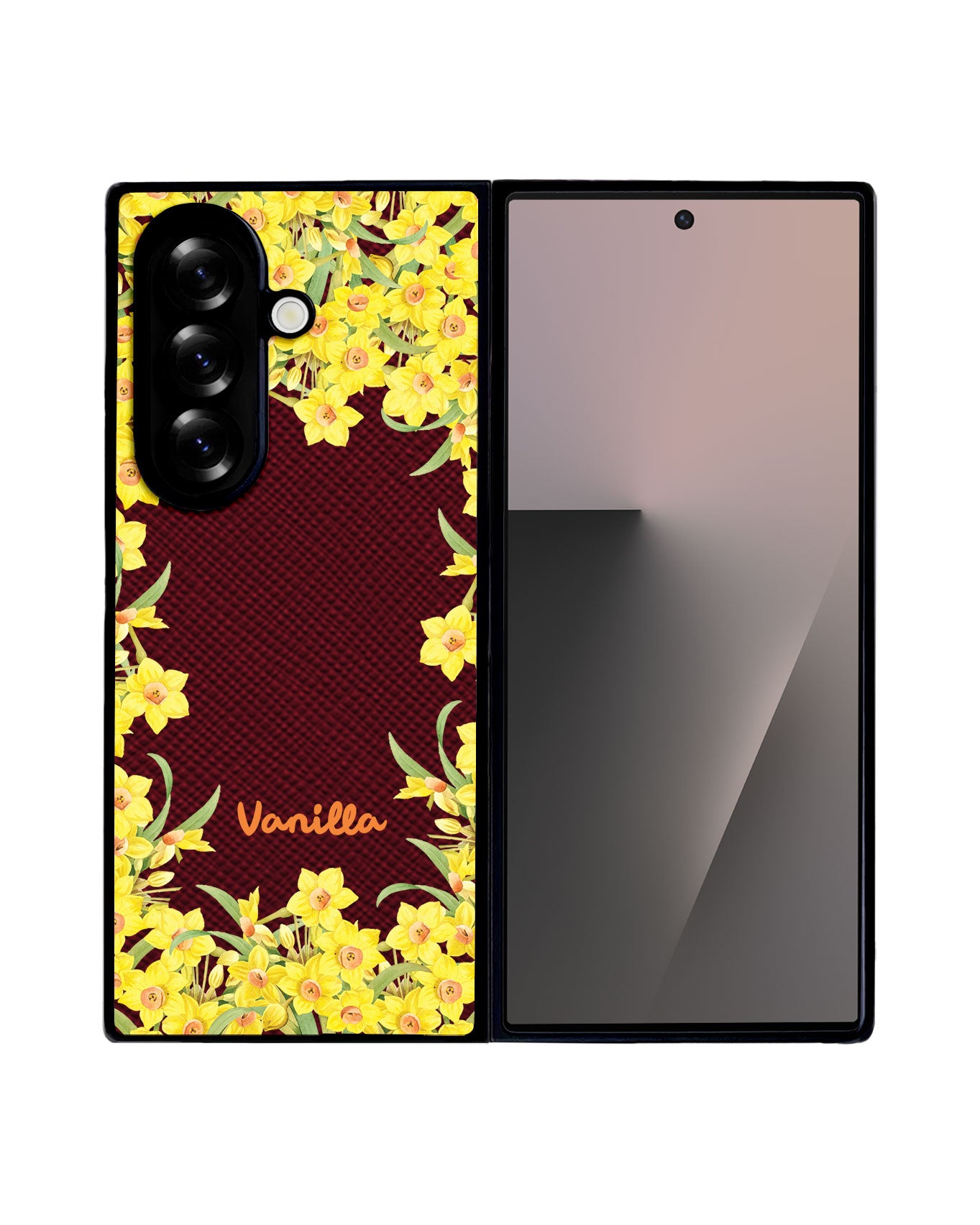 Android Flip / Fold Leather Grip - March Daffodils