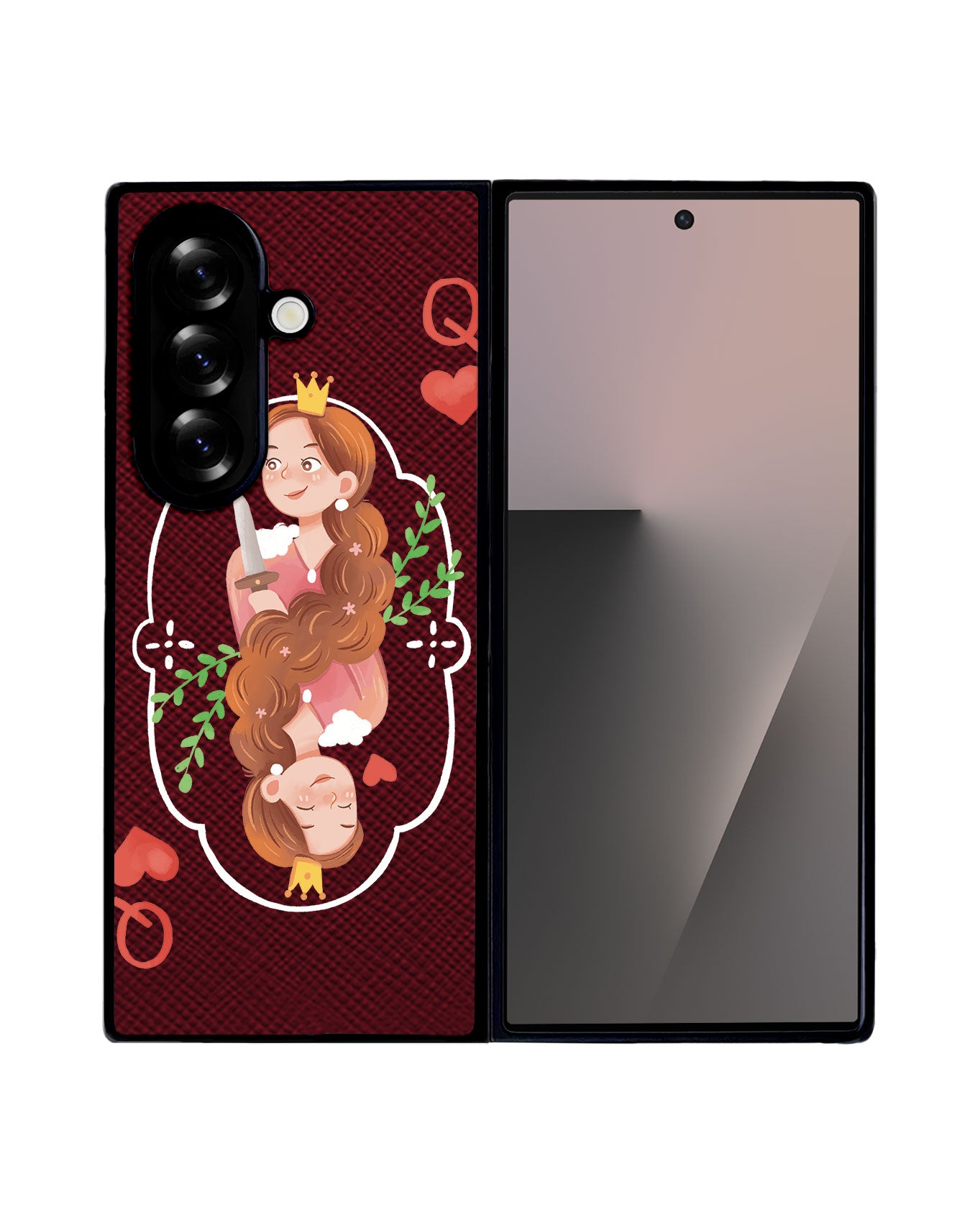 Android Flip / Fold Leather Grip - Queen (Couple Case)