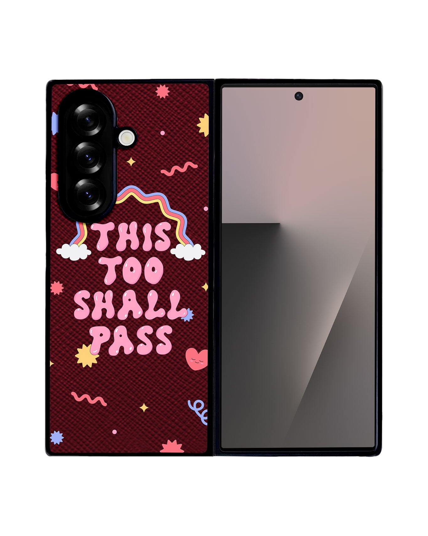 Android Flip / Fold Leather Grip - This Too Shall Pass