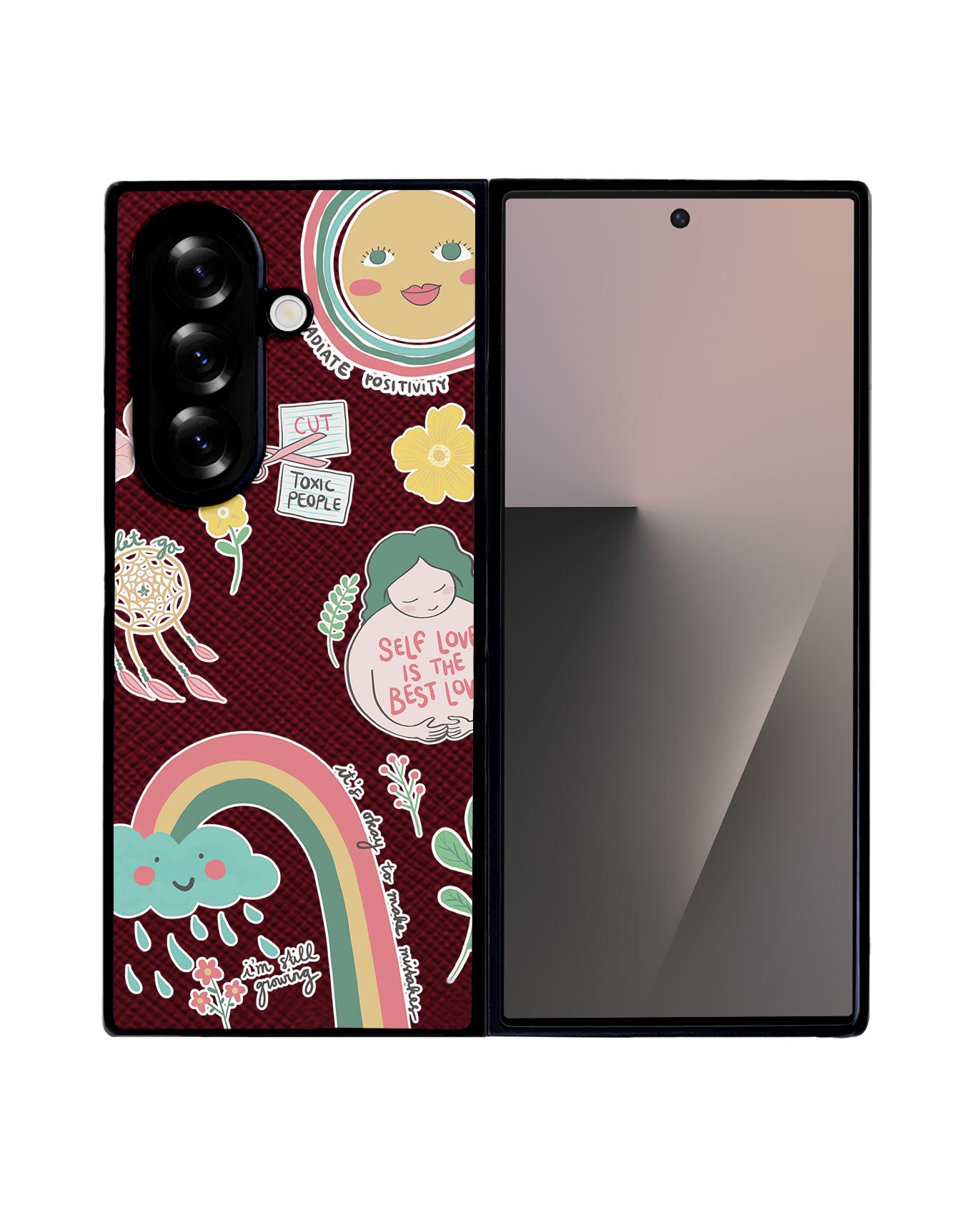 Android Flip / Fold Leather Grip - Self Love