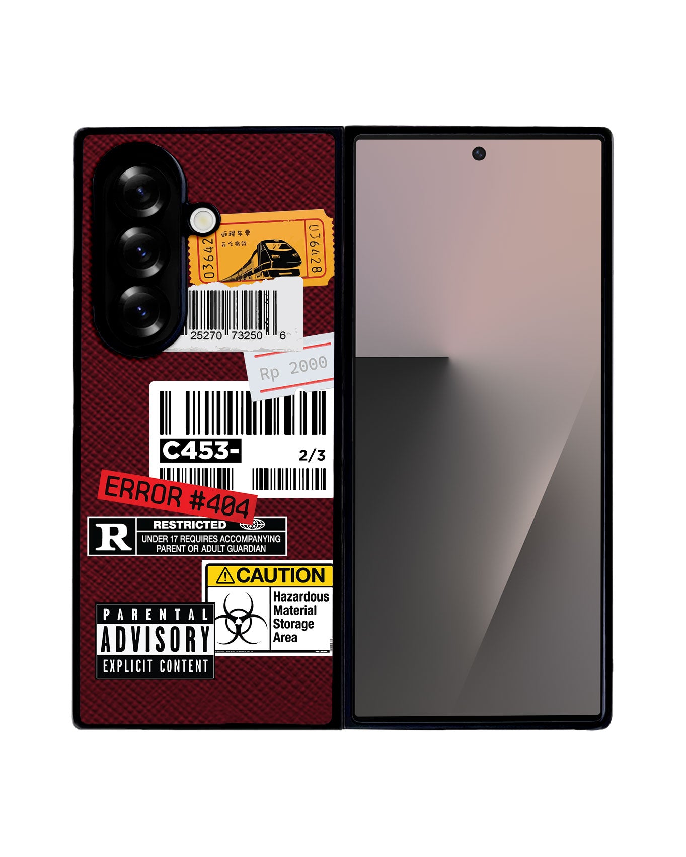 Android Flip / Fold Leather Grip - Label Sticker Pack