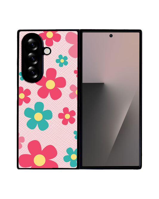 Android Flip / Fold Leather Grip - Daisy Delight 2.0
