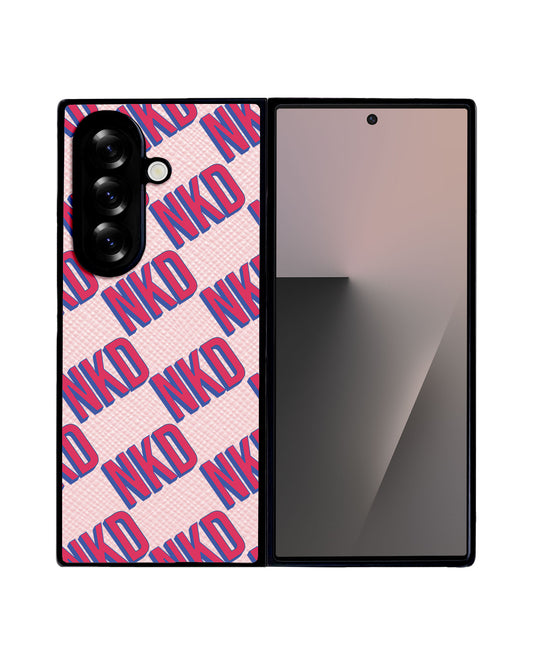 Android Flip / Fold Leather Grip - CUSTOM MONOGRAM 3.0 Diagonal Initial 2.0