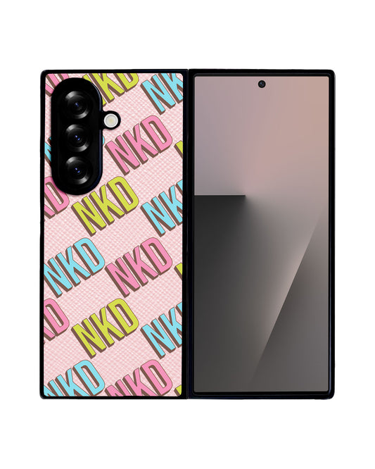Android Flip / Fold Leather Grip - CUSTOM MONOGRAM 3.0 Diagonal Initial 3.0