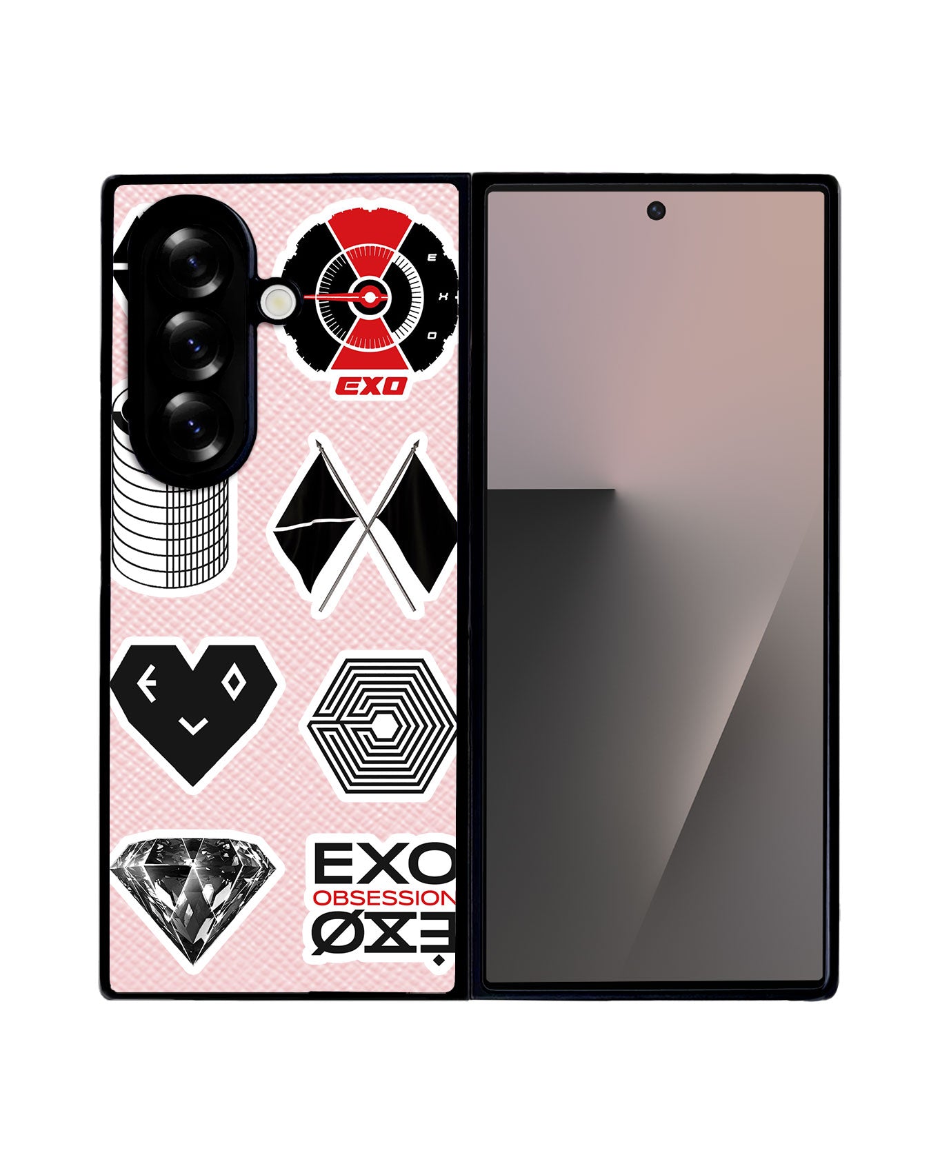 Android Flip / Fold Leather Grip - EXO Sticker Pack