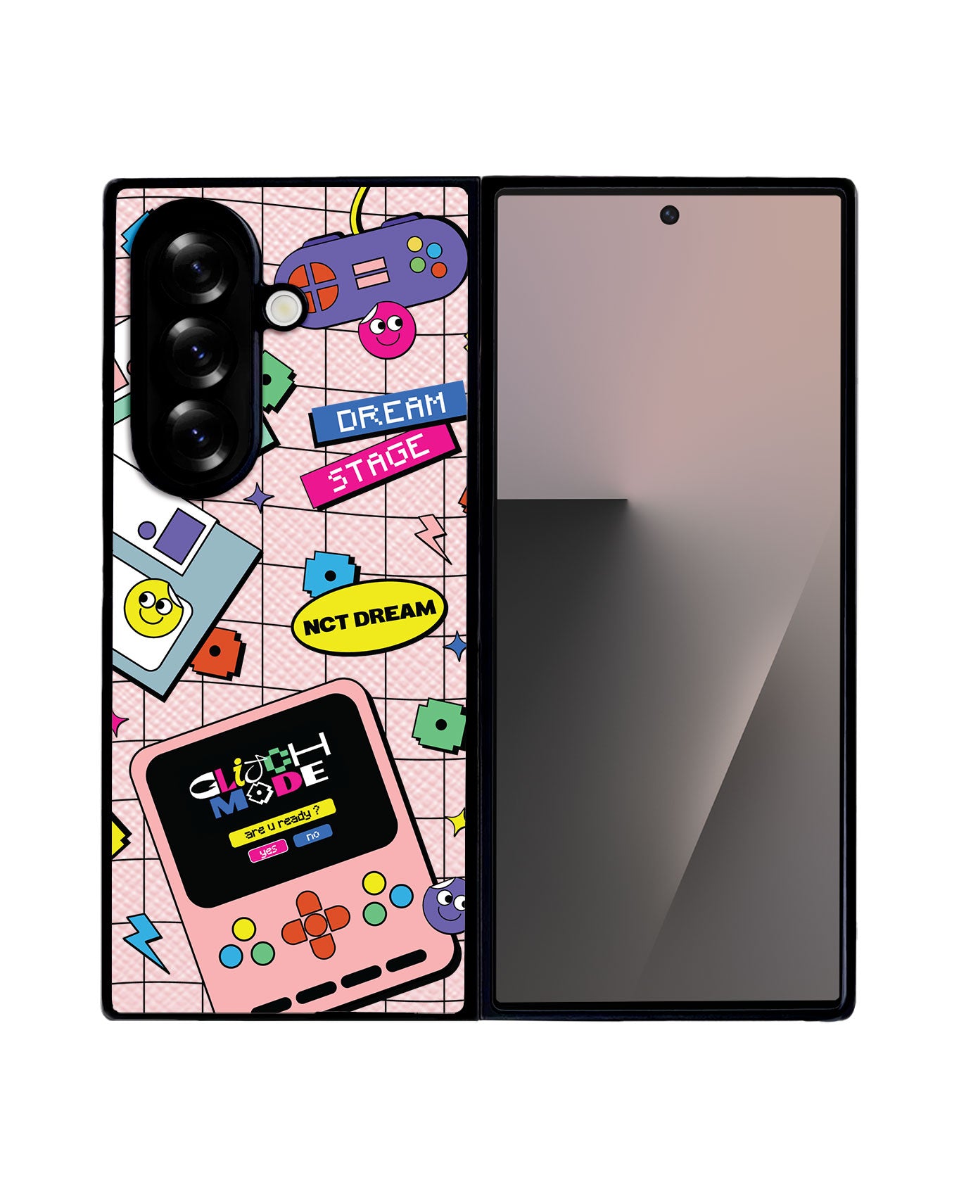 Android Flip / Fold Leather Grip - NCT Glitch Mode